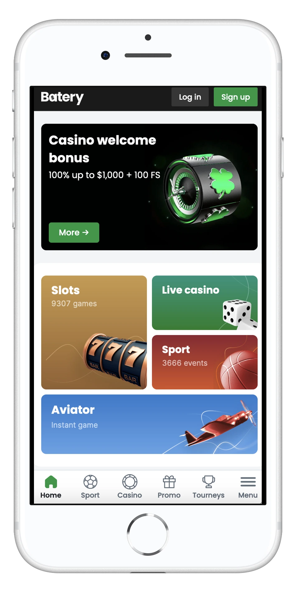 Batery iOS & Android betting apps